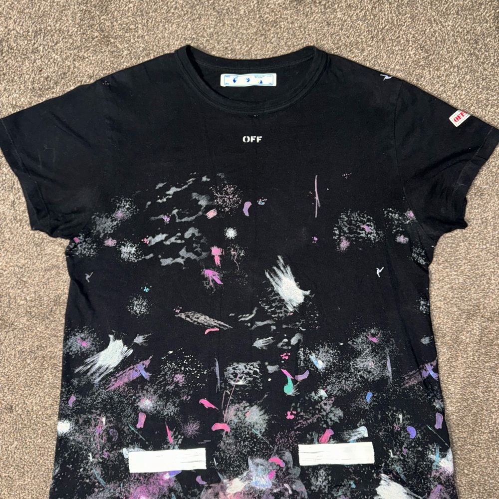 Off-White “Seeing Things” Paint Splatter Diagonal… - image 1